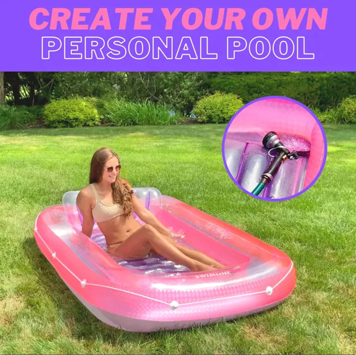 TanBloom™ Inflatable Tanning Pool Lounger